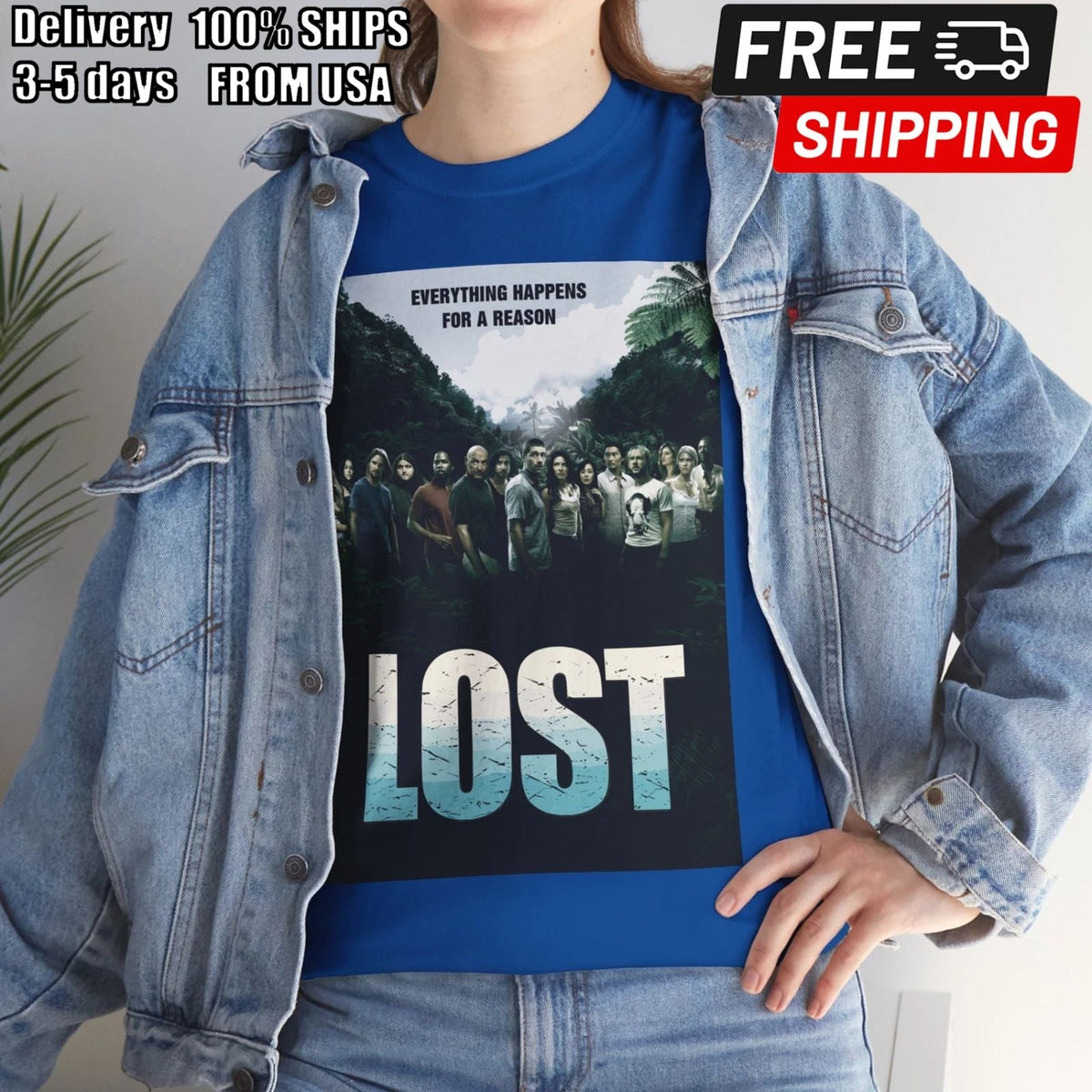Lost TV Series (2004) Sci-Fi Fantasy Island Supernatural Unisex