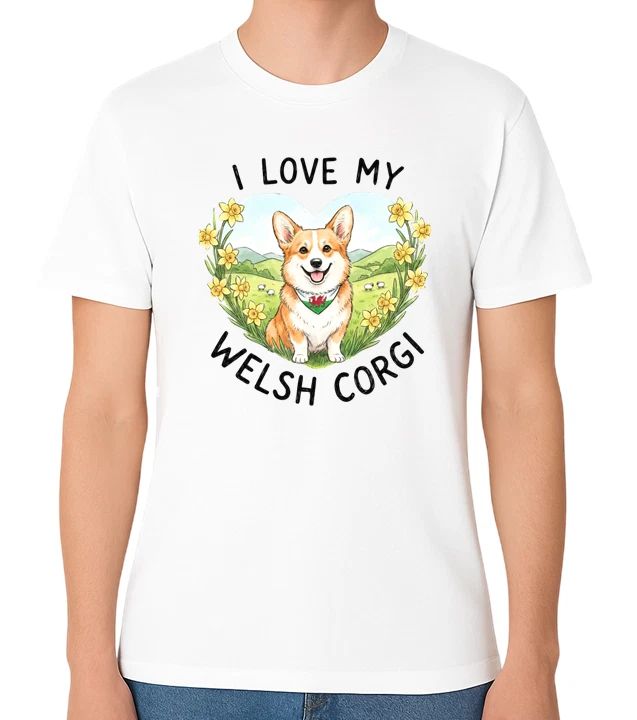 I Love My Welsh Corgi Cute Dog Lover Graphic Unisex Unisex