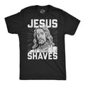 Mens Funny T Shirts Jesus Shaves Sarcastic Religious Joke Graphic Novelty Tee Unisex