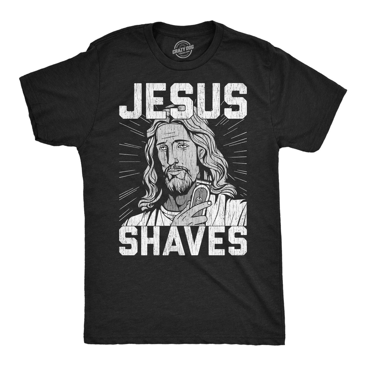 Mens Funny T Shirts Jesus Shaves Sarcastic Religious Joke Graphic Novelty Tee Unisex