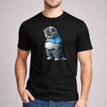 Fat Cat Shirt Sad Kitten Belly Humor Funny Cat Lover Gift Black Graphic Tee Unisex
