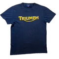GENUINE Triumph Motorcycles Modern Premium Woven Logo Navy Medium Biker Unisex
