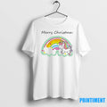 Rainbow Unicorn Merry Christmas Cloud Magic Tshirts Sweater Unisex