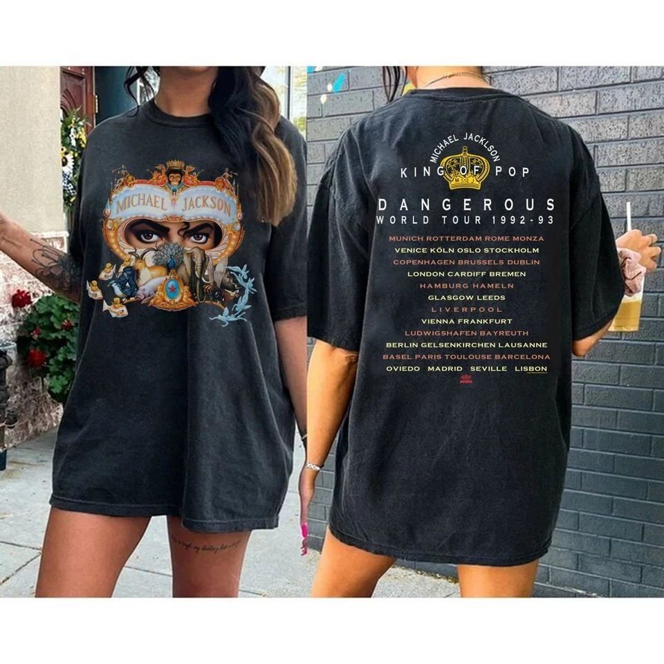 Vintage 90s MJ 1992-1993 Dangerous Tour Shirt Unisex