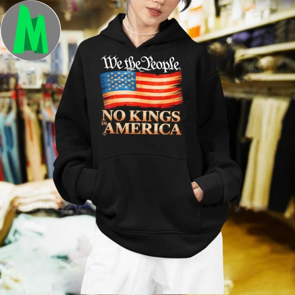 No Kings in America US Flag Shirt Unisex
