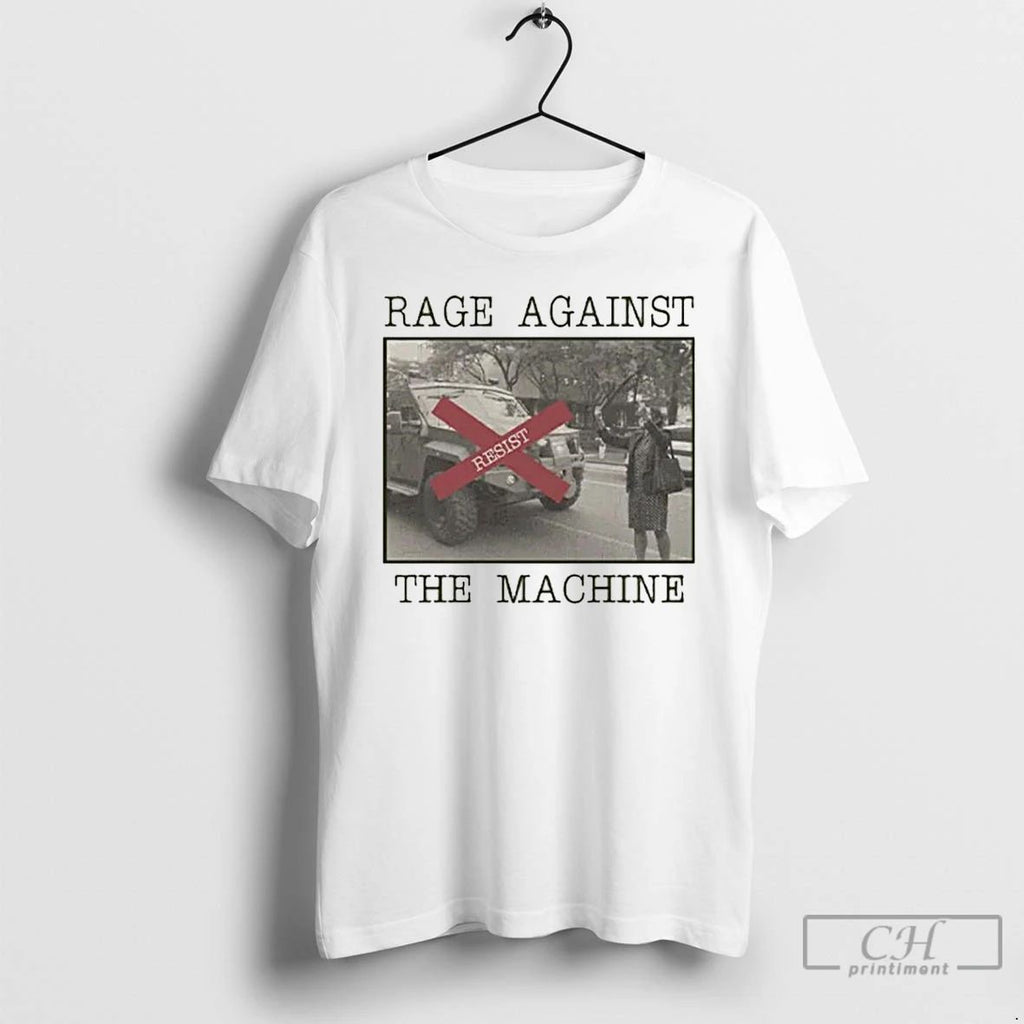 Classic New York Woman Resist Rage Against The Machine Photo T Shirts Unisex