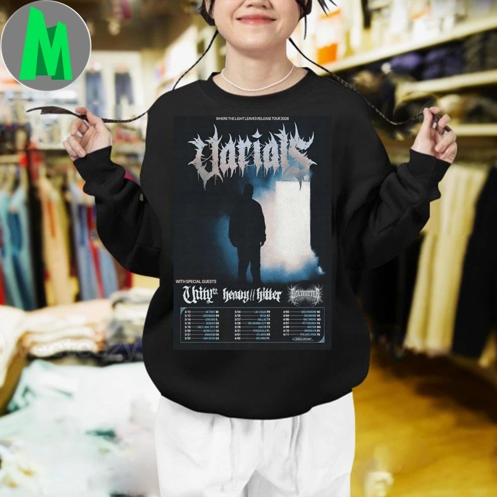 Original Poster VARIALS Where The Light Leaves Release 2026 Shows Shirt Unisex