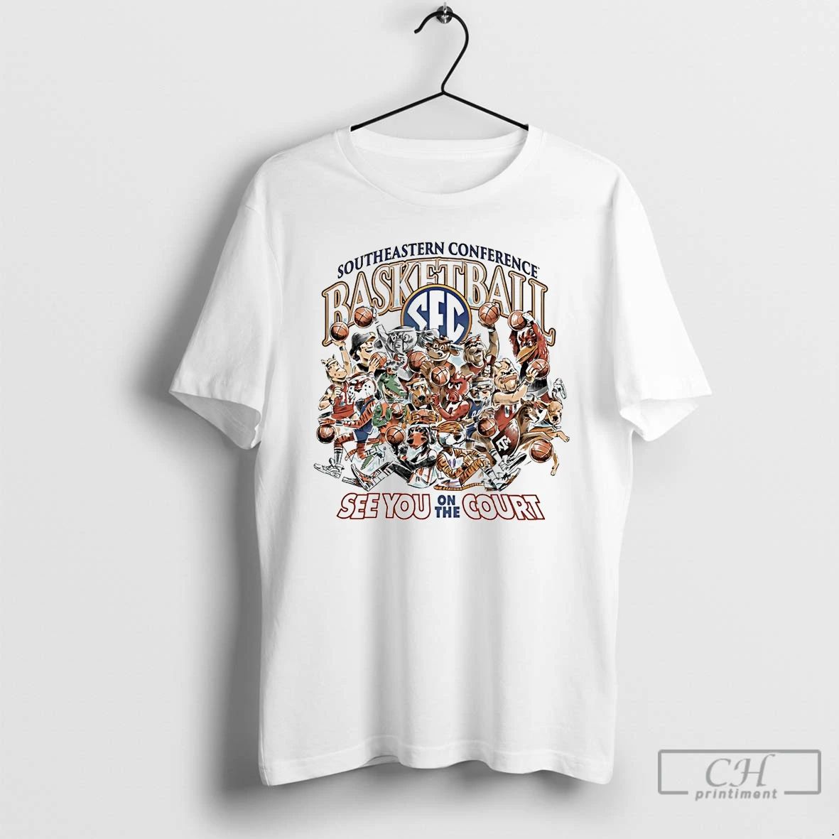 Premium Sec Basketball Teams Mascots See You On The Court T Shirts Unisex