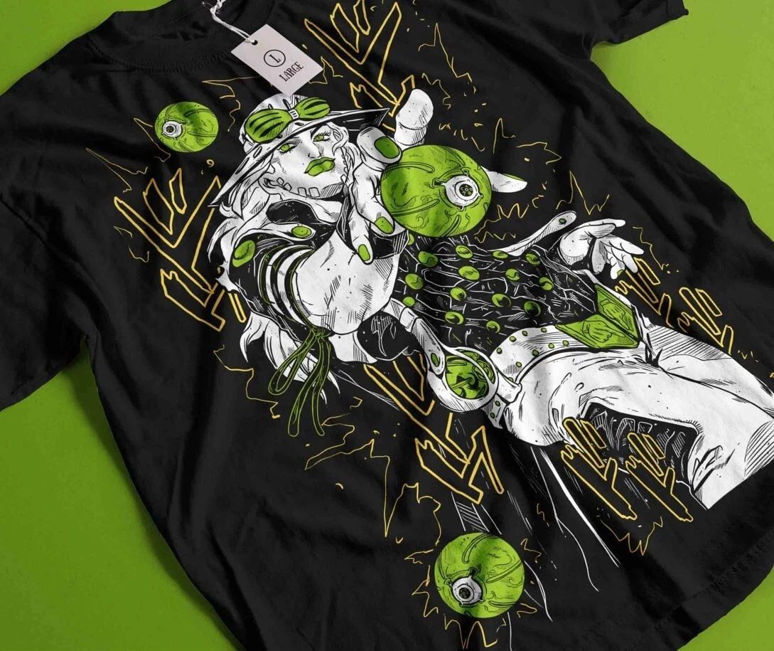 Anime Gyro Jojo's Bizarre Adventure Black T Shirt Size S - 5XL Unisex