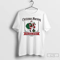 Classic Christmas Morning Holiday Spirit Label Santa Claus T Shirts Unisex