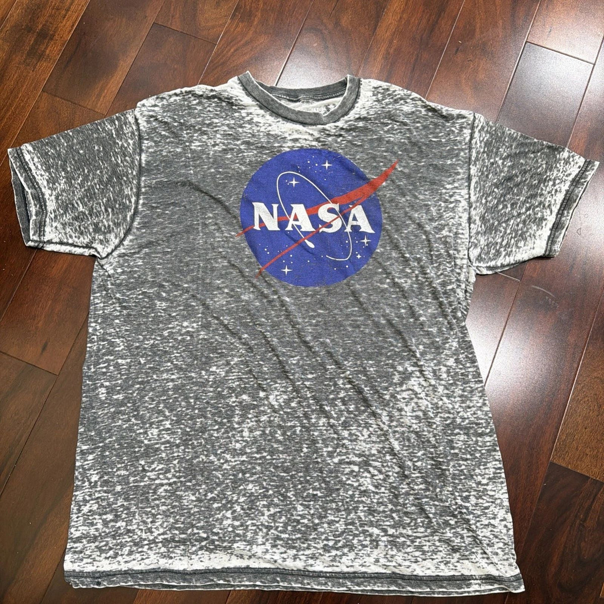 Fifth Sun NASA Logo Graphic 2XL Heather Gray Burnout Space Tee Unisex