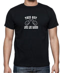 THIS GUY LOVES LINE DANCING - FUNNY SLOGAN Mens Unisex