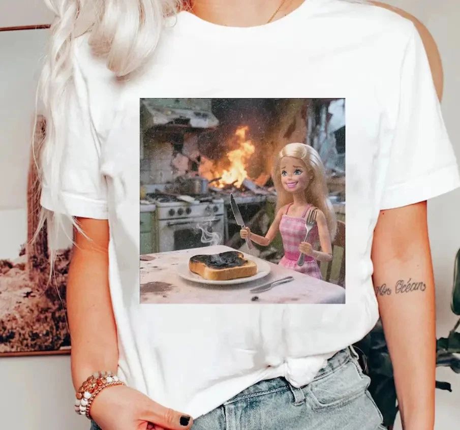 Distressed Doll Face Meme Shirt, Trendy Tee, Weird Shirt, Fun Unique Doll Shirt Unisex