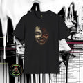 Split Face Smiling Creepy Portrait | Grunge Horror Art Unisex
