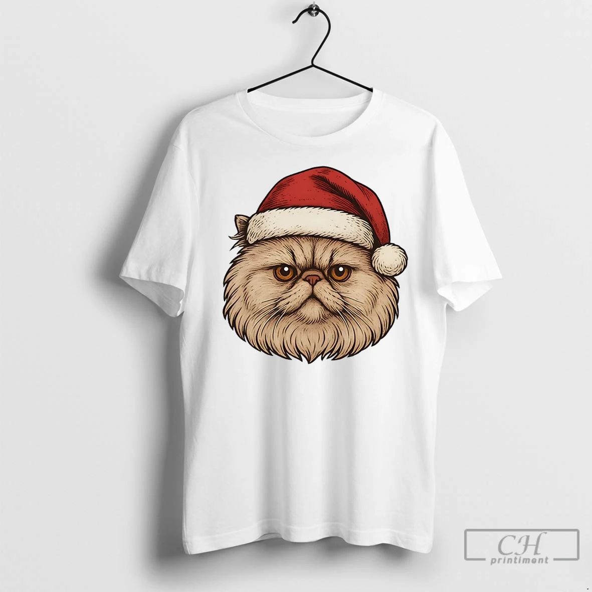 Premium Persian Cat Face Christmas Unisex