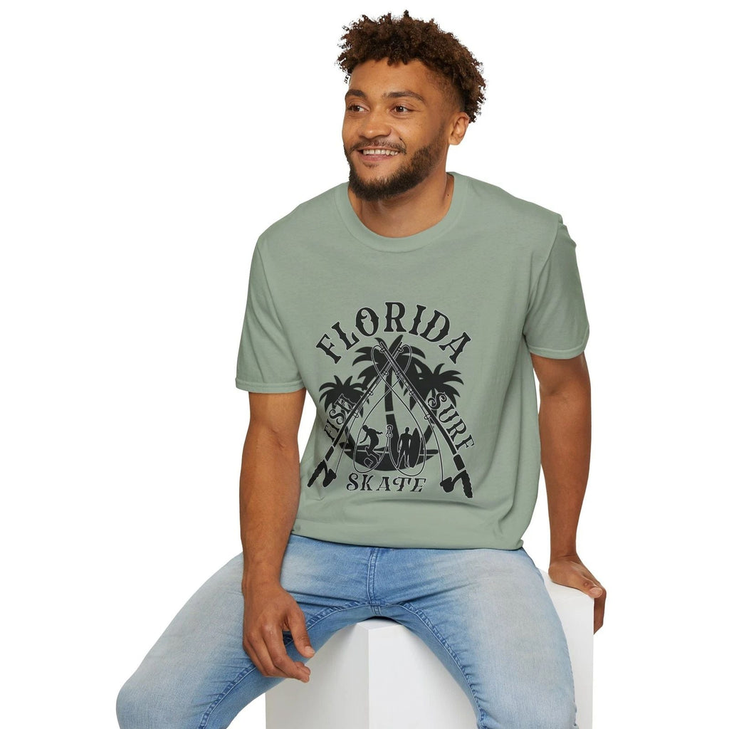 Florida Fish, Surf, Skate Vacation Gift Unisex Soft style Unisex
