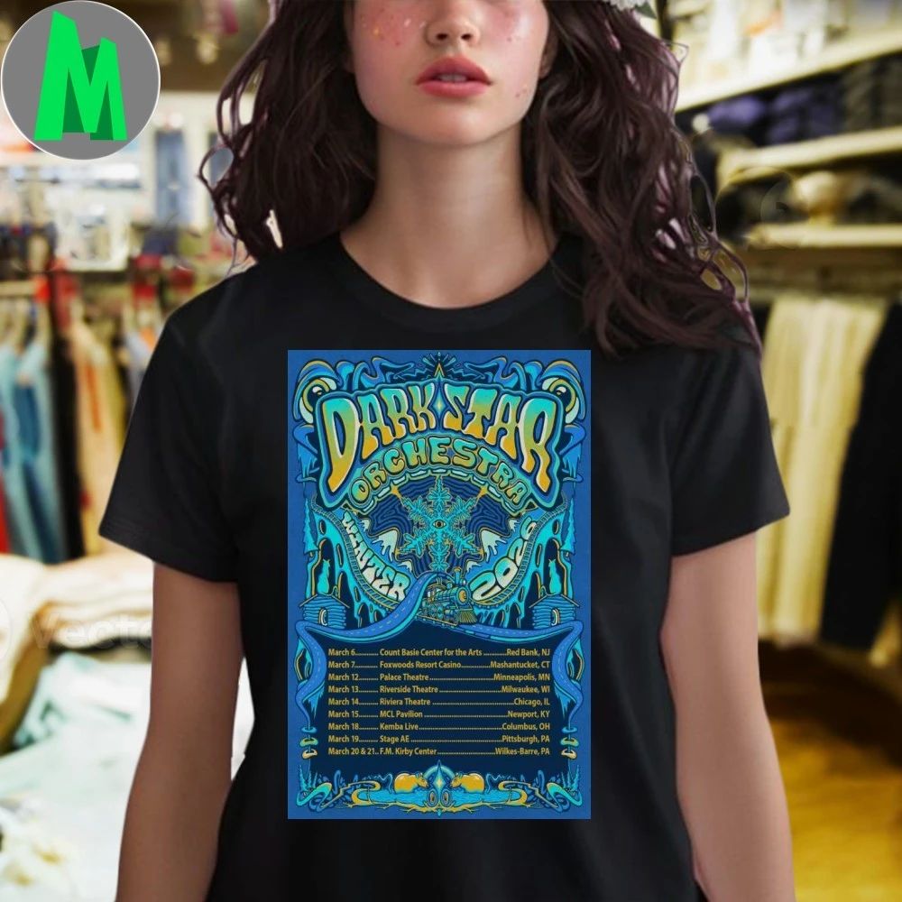 Original Dark Star Orchestra Winter East Coast Tour Poster Shirt Unisex