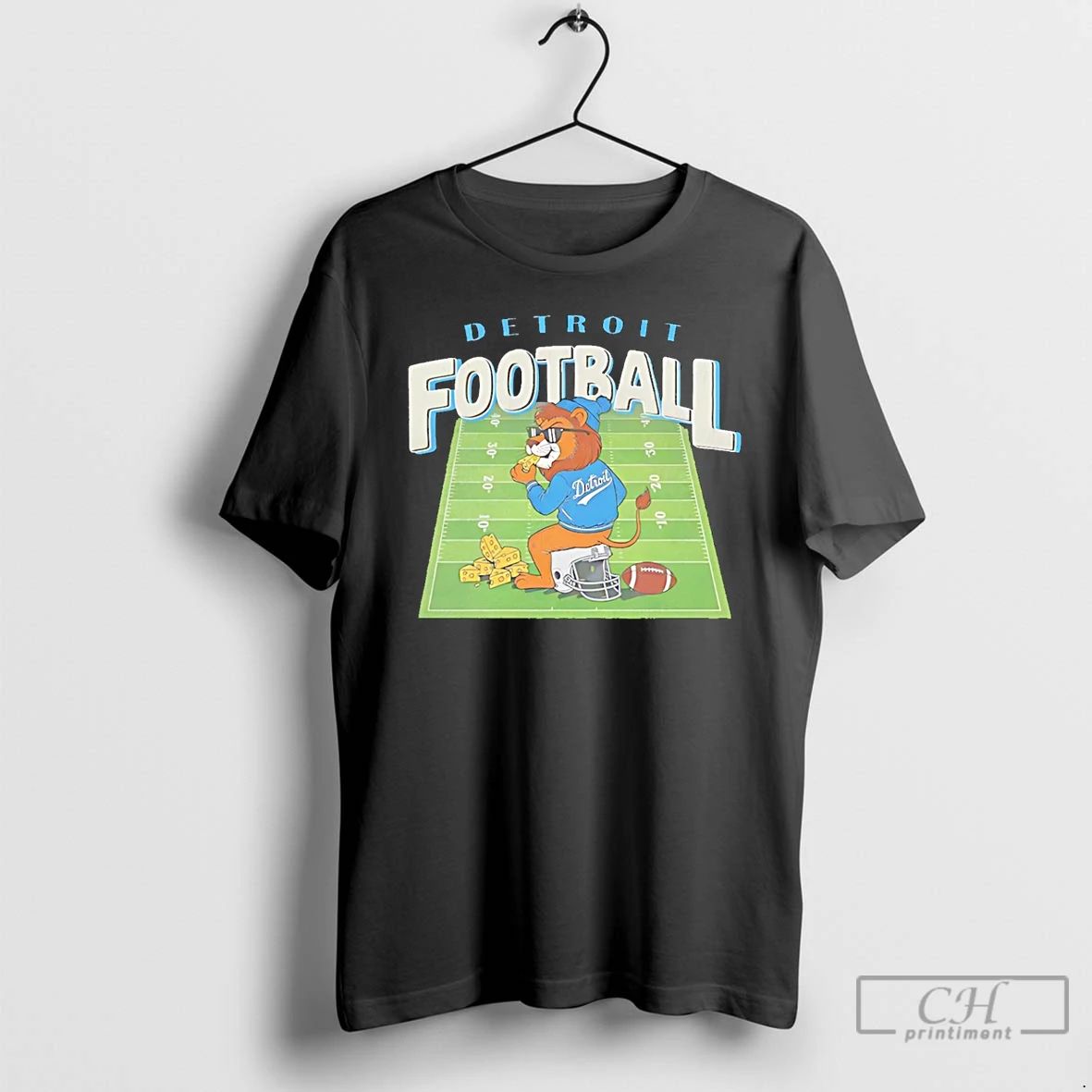 Classic Detroit Football Eat Cheese Mascot Stadium T Shirts Unisex
