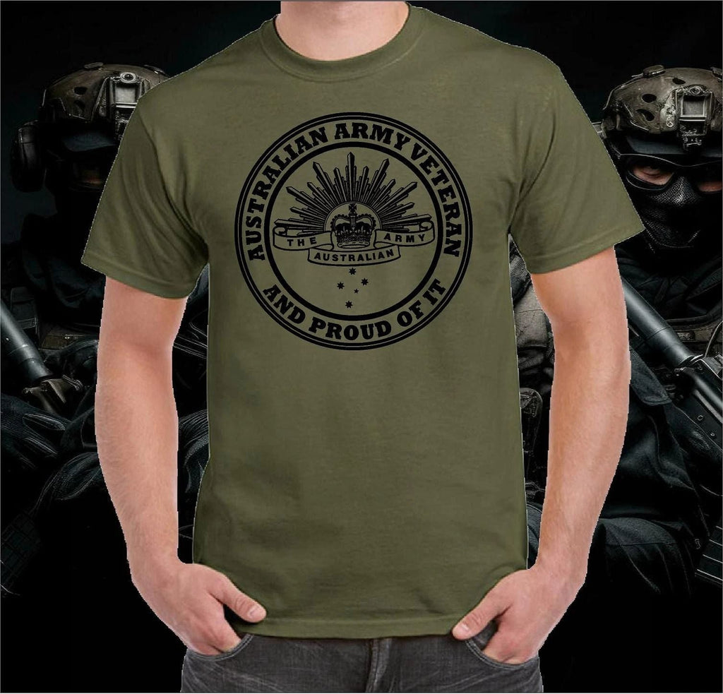AUSTRALIAN ARMY VETERAN PROUD T SHIRT CLOTHING APPAREL RETRO TSHIRT Unisex