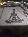 Gildan Men's XL Gray Cotton Graphic Yoga Quote Short Sleeve Unisex