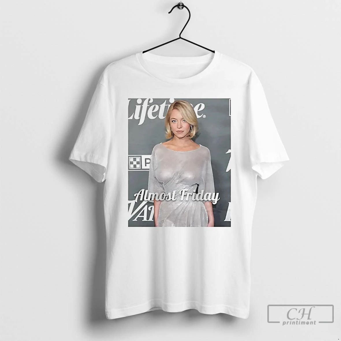 Premium Sydney Sweeney See Through Dress T Shirts Unisex