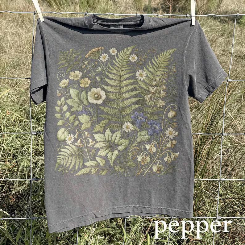 Vintage Botanical Fern Graphic Comfort Tee Shirt Nature Plant Lover Gift Unisex