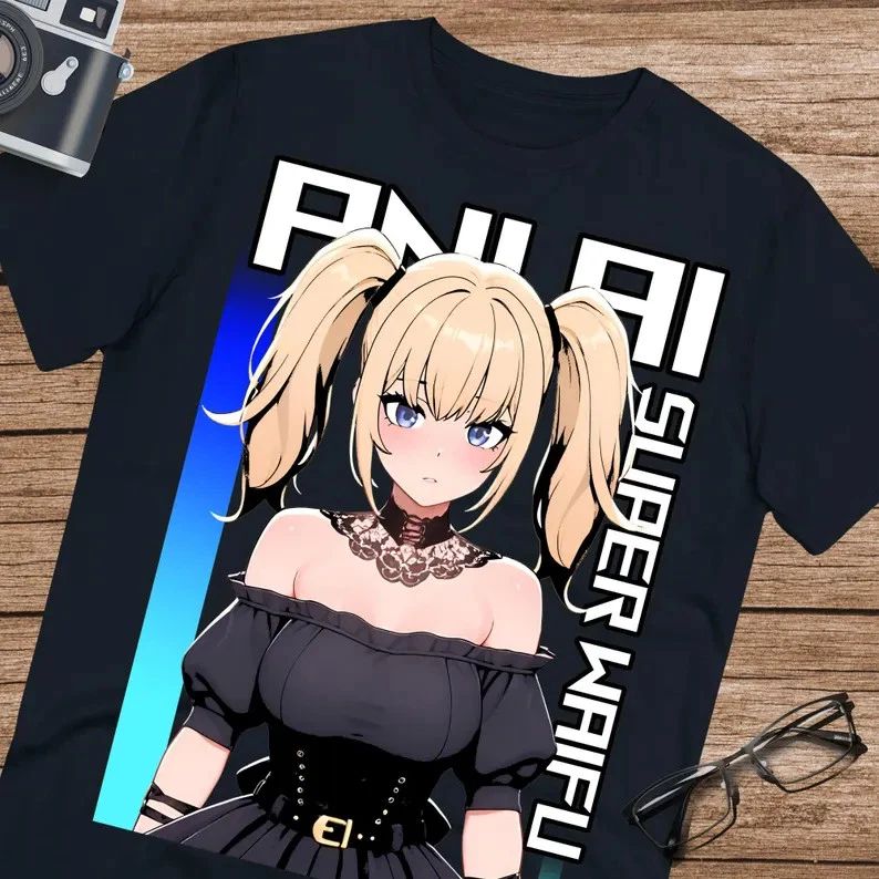 Anime Ani Grok Ai T Shirt Size S - 5Xl Black Size S - 5XL Unisex