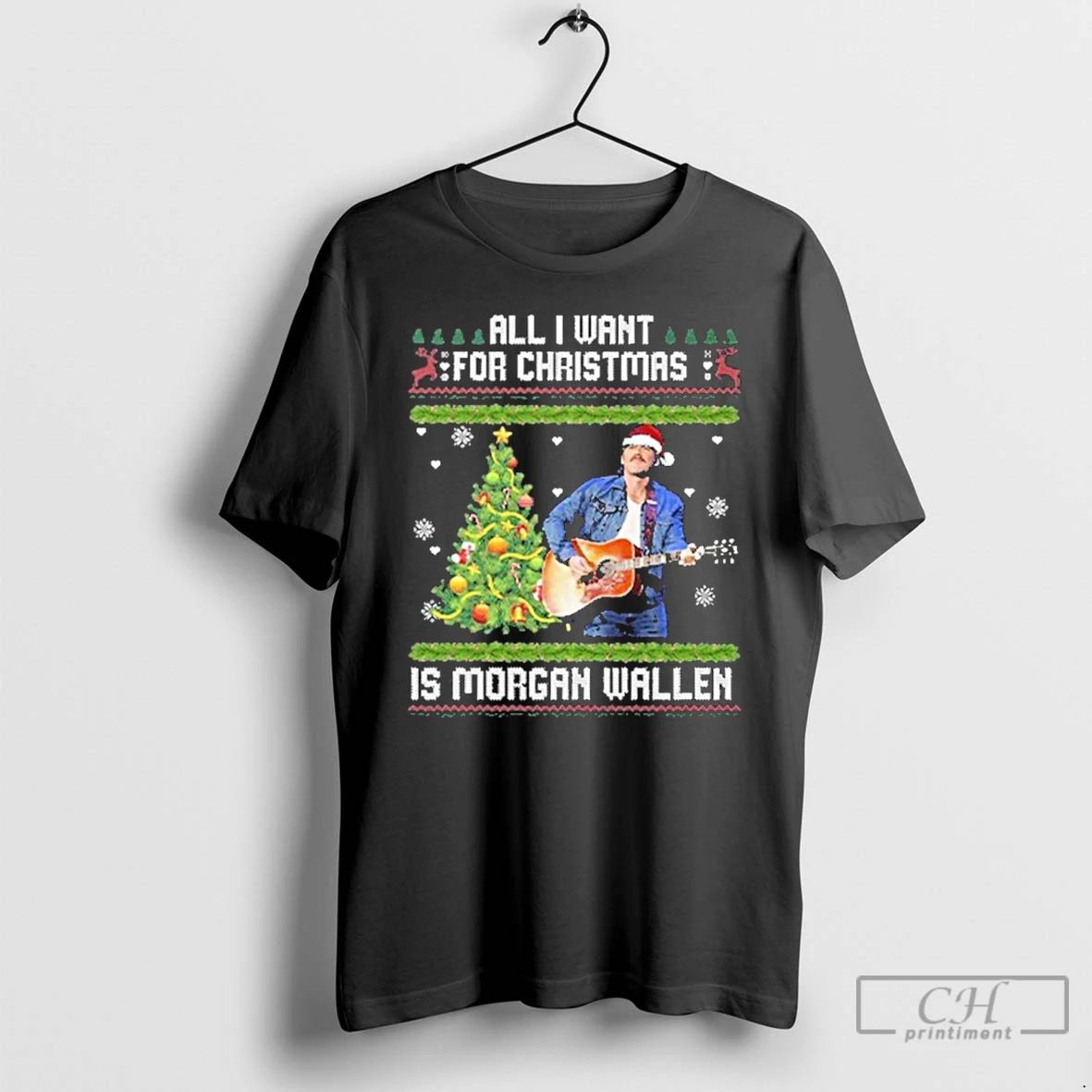 Premium All I Want For Christmas Is Morgan Wallen 2025 T Shirts Unisex