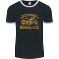 Simple Happiness Biker Motorcycle Motorbike Mens Ringer FotL Unisex