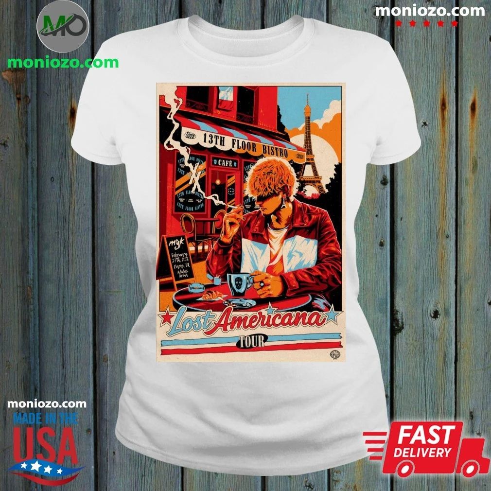 Machine Gun Kelly Paris Lost Americana Tour 2 27 2026 Poster Shirt Unisex