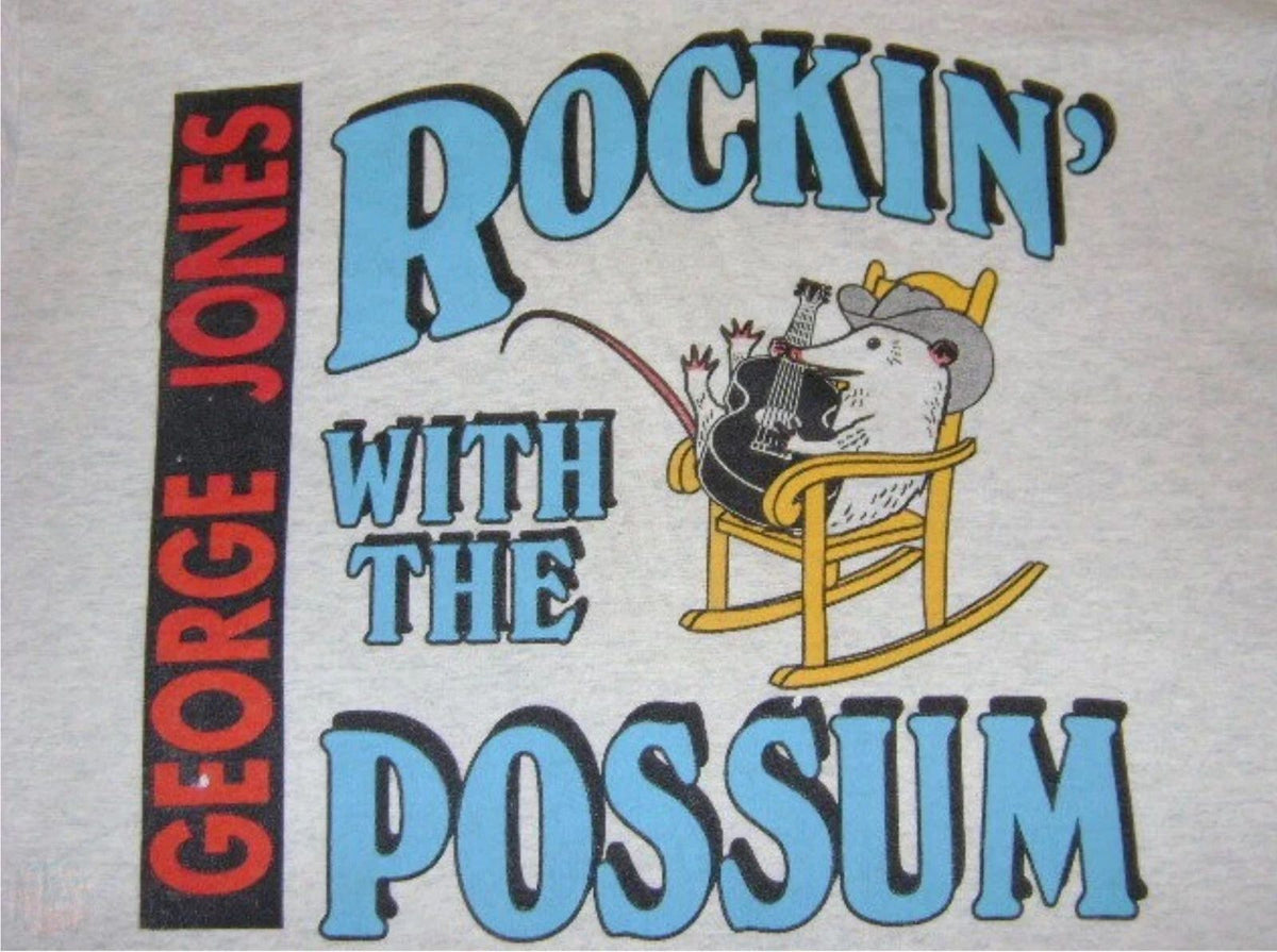 Rockin With The Possum George Jones Cotton White All Size Unisex Shirt Unisex