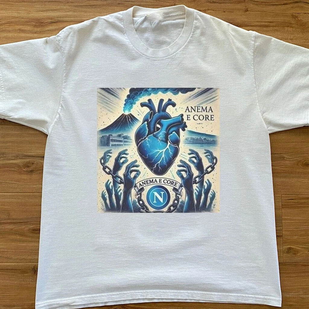 Anema e Core Cuore Partenopeo Napoli Champions 2025 S-3XL Unisex