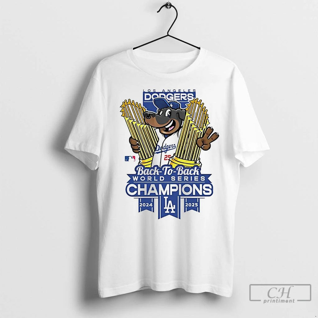 Classic Los Angeles Dodgers 2025 Back To Back World Series Champions Mascot Trophy Unisex