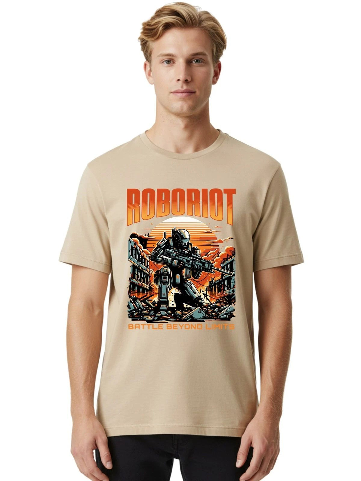 Robotriot Mens Graphic Tee,100% Cotton,Casual Summer Wear Unisex