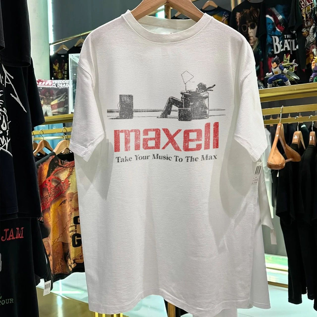 90s Maxell Washed White XL Unisex