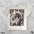 Eat The Rich Dragon Graphic , Vintage 90s Style Fantasy Tee Unisex