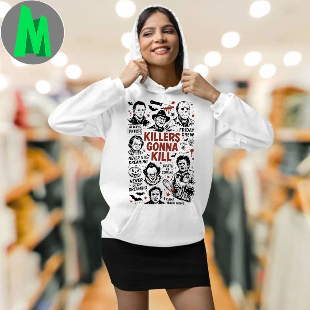 Halloween Horror Movie Characters Group Shirt Unisex