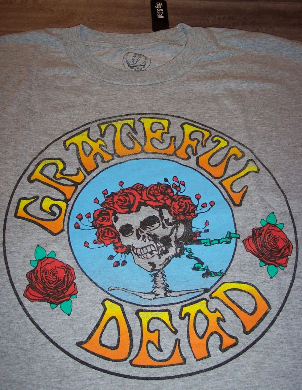 VIntage Style GRATEFUL DEAD Skull Roses BAND BIG & TALL 4XLB 4XL NEW Unisex