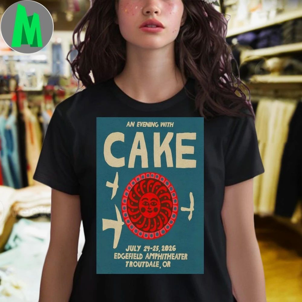 Cake Edgefield Amphitheater In Troutdale OR Jul 24-25 2026 Poster Shirt Unisex