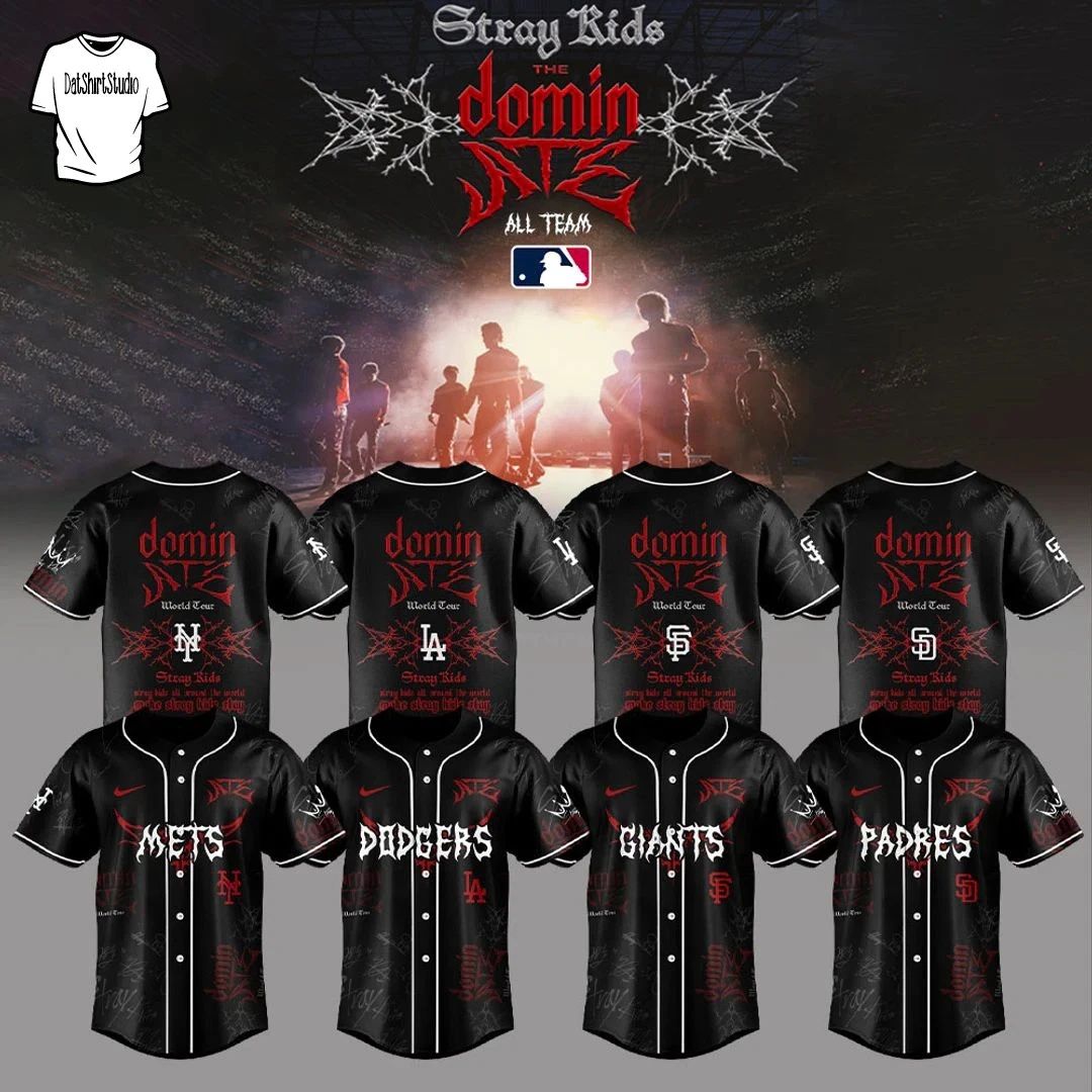 Custom All Baseball Team x Strays Kids Dominate World Tour Edition Fan Jersey Unisex