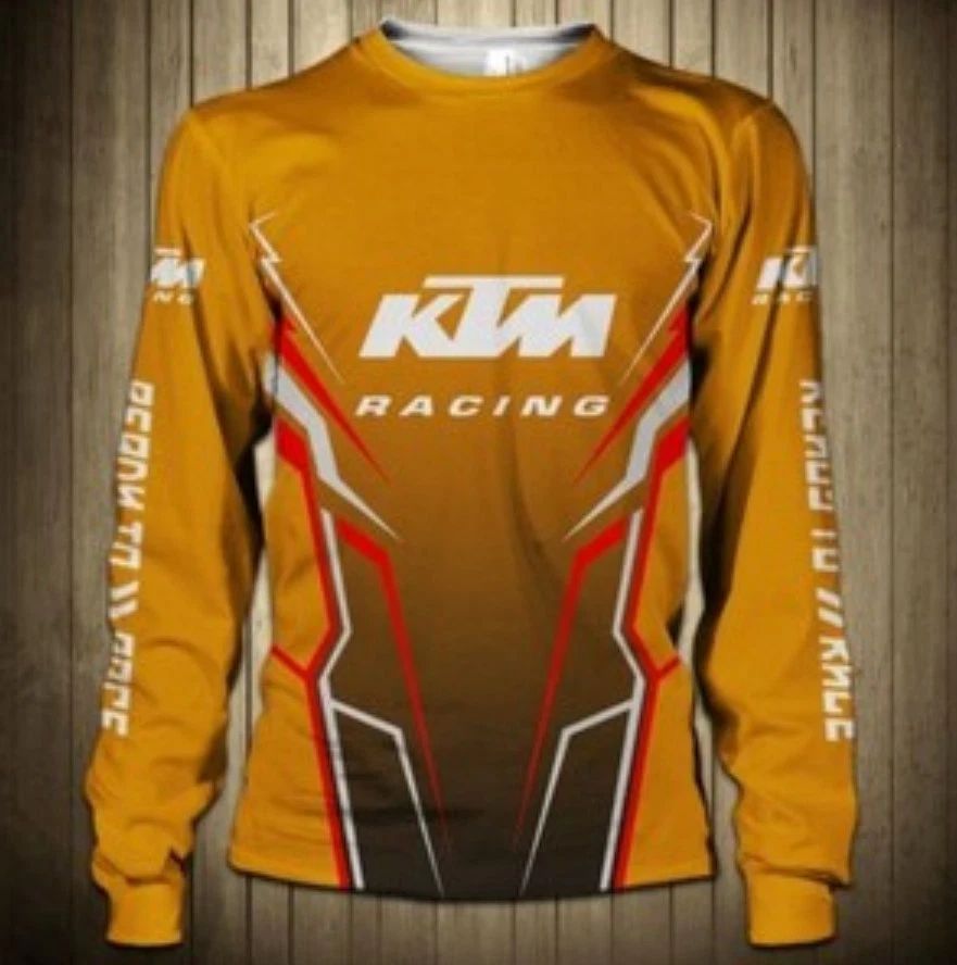 Long sleeve Shirt 3D Motobike Size S-5XL Printed 3D KTM Orange Trend New Unisex