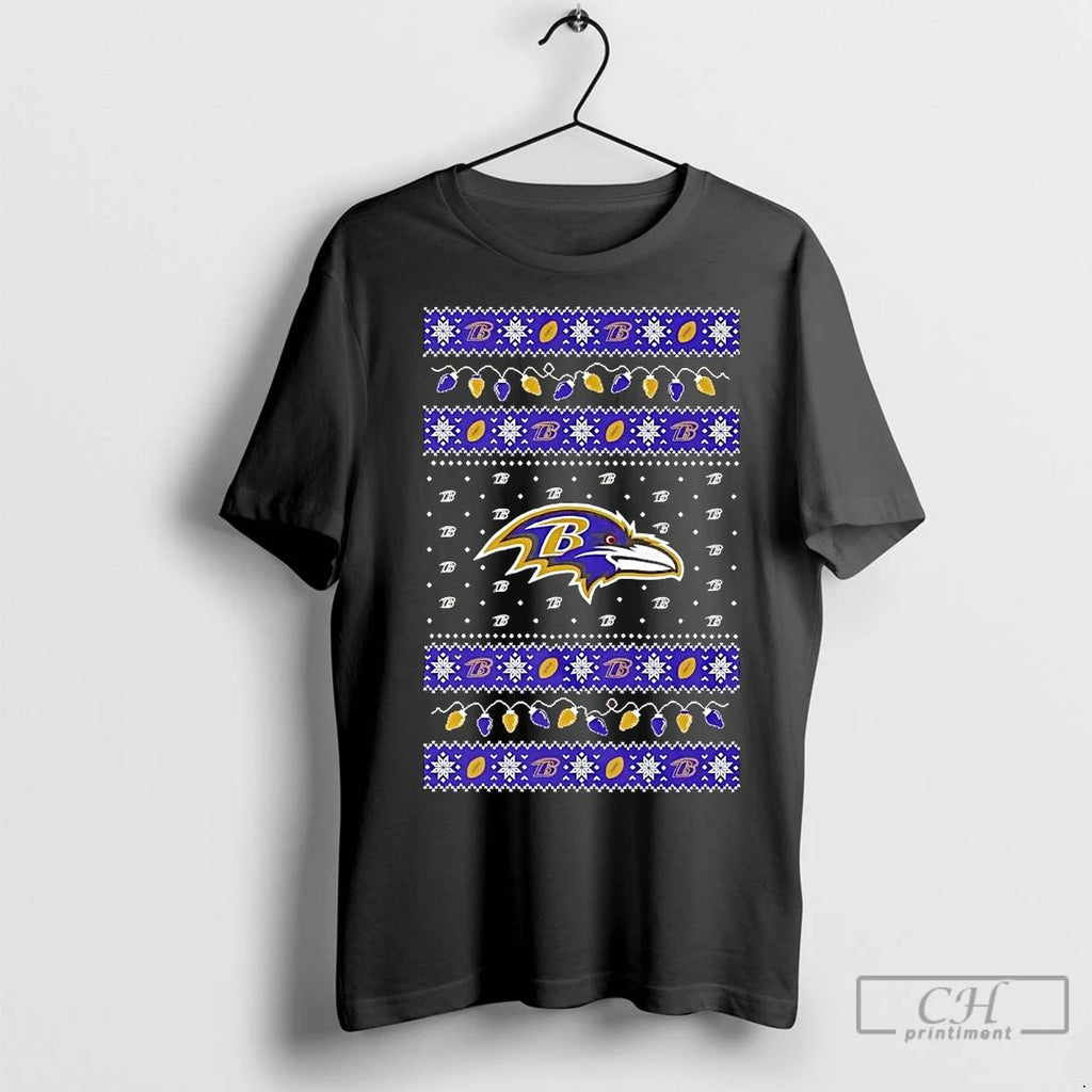 Premium Baltimore Ravens Ugly Christmas Light Unisex
