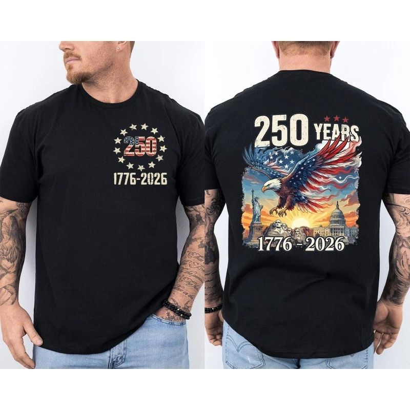 250 Years Old Birthday Bald Eagle 250th Anniversary USA Front & Back Unisex