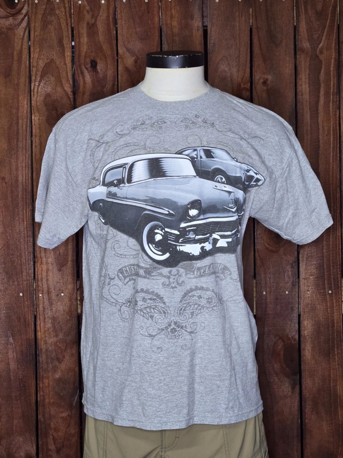 Vintage National Heritage Custom Classic Car Shirt Large Unisex