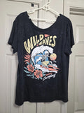Wild Waves Malibu Surfing Skeleton Graphic Shirt Size XL Unisex