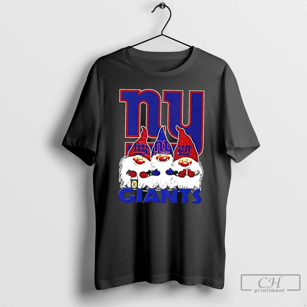 Premium New York Giants X Gnomes Xmas Christmas T Shirts Unisex