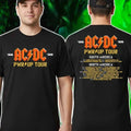 ACDC Tour Date Shirt Vintage Rock Band Tee Unisex All Sizes Fast Delivery Unisex