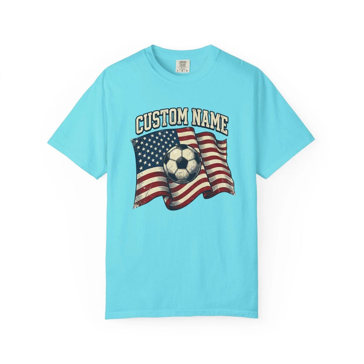 Retro USA Custom Soccer Shirt | Personalized Name Football Fan Tee | Worn Unisex