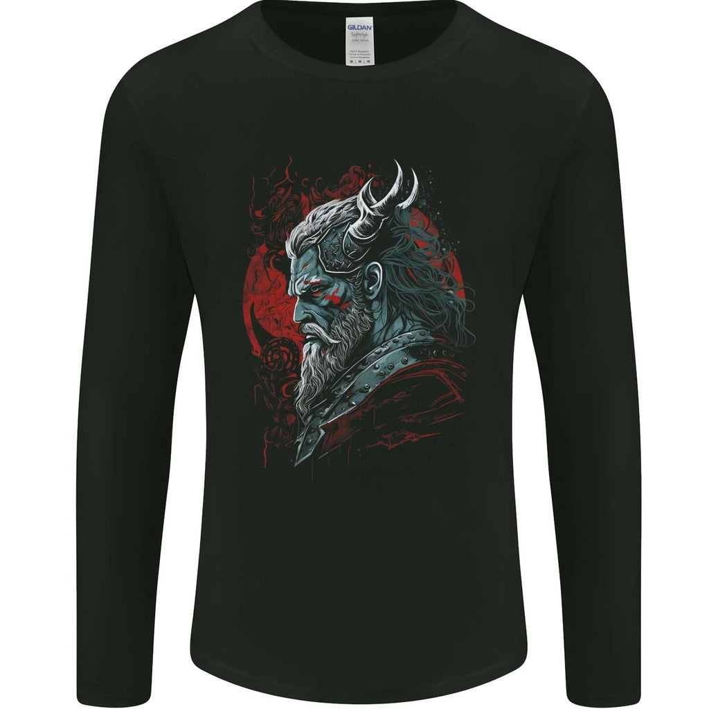 A Fantasy Viking Of War Odin Thor Mens Long Sleeve Unisex