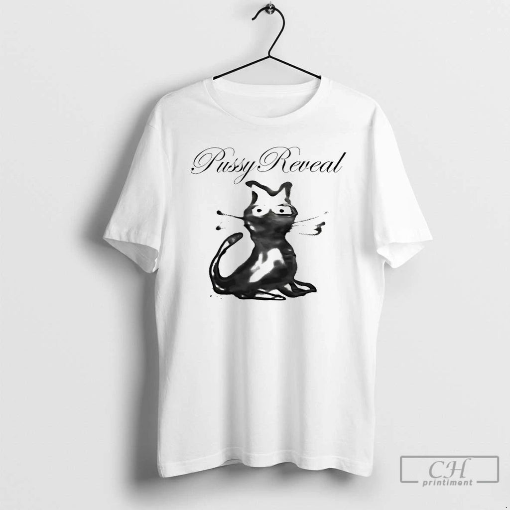 Classic Pussy Reveal Cat T Shirts Unisex